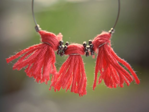 Boucles d'oreilles pompom